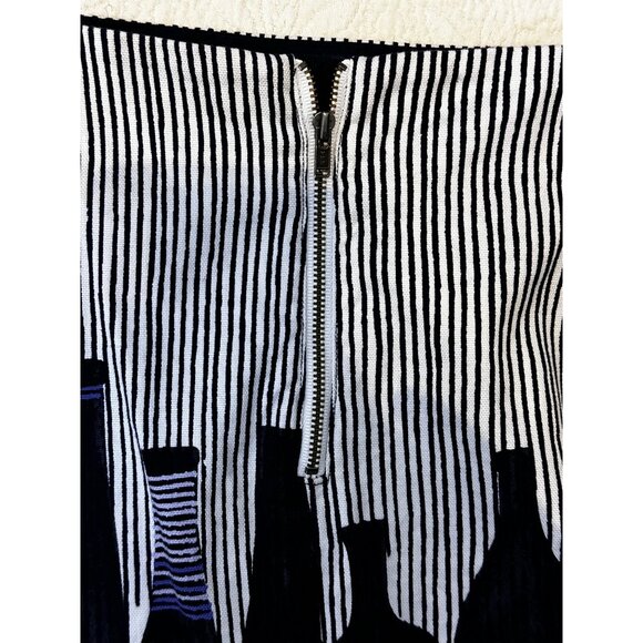 Nic+Zoe Women's Women's Skirt Size 8 Artsy Abstract Bottle Print w/ Back Zipper - Picture 4 of 8